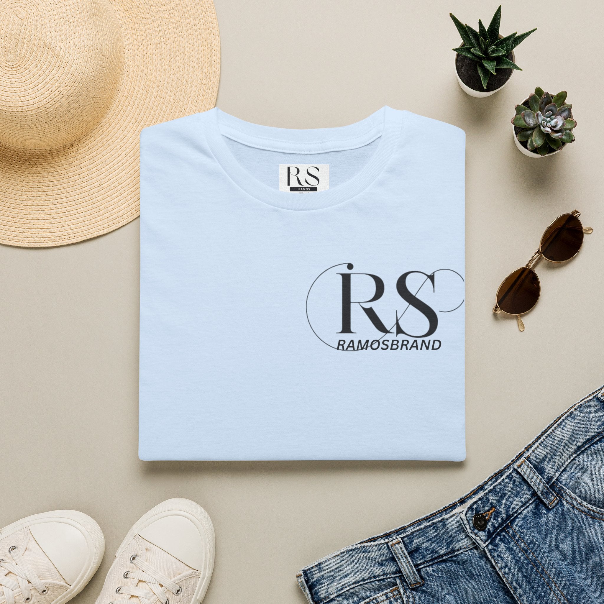 RS RAMOS Brand  T-Shirt — Minimalist Initials Tee