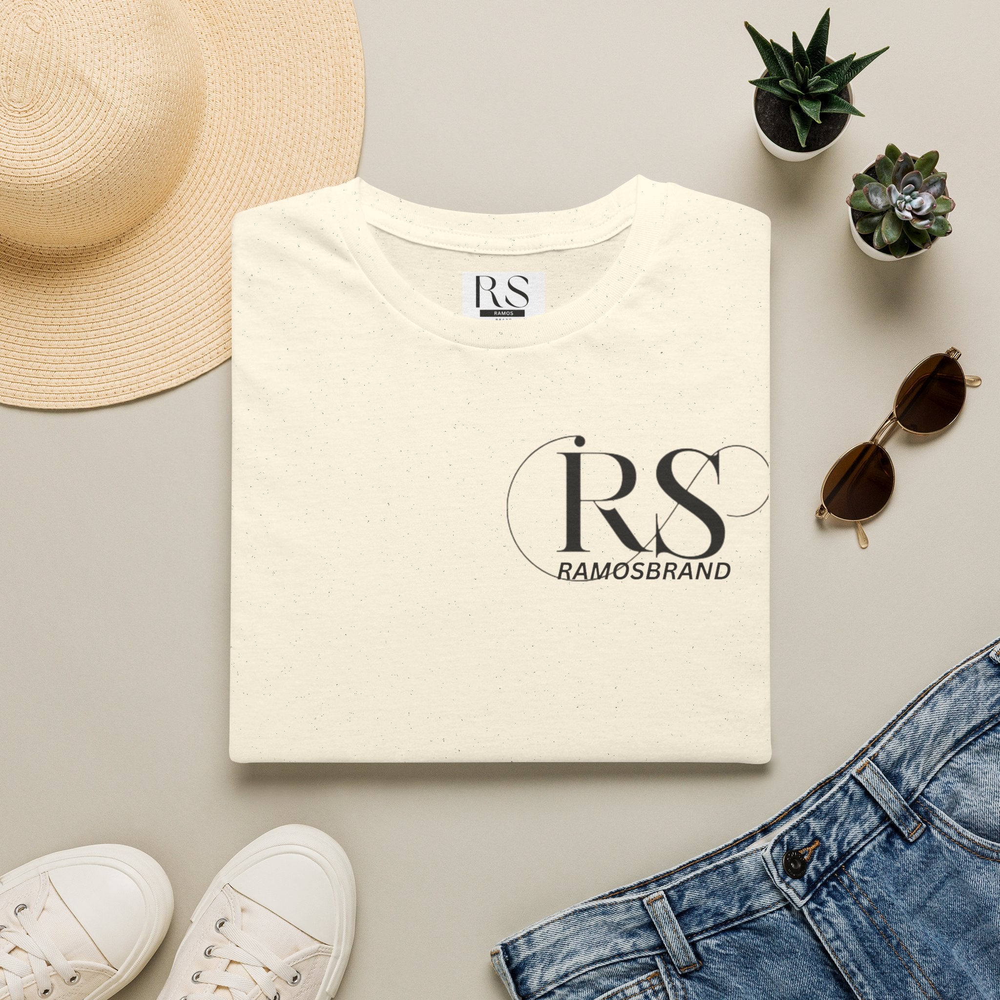 RS RAMOS Brand  T-Shirt — Minimalist Initials Tee