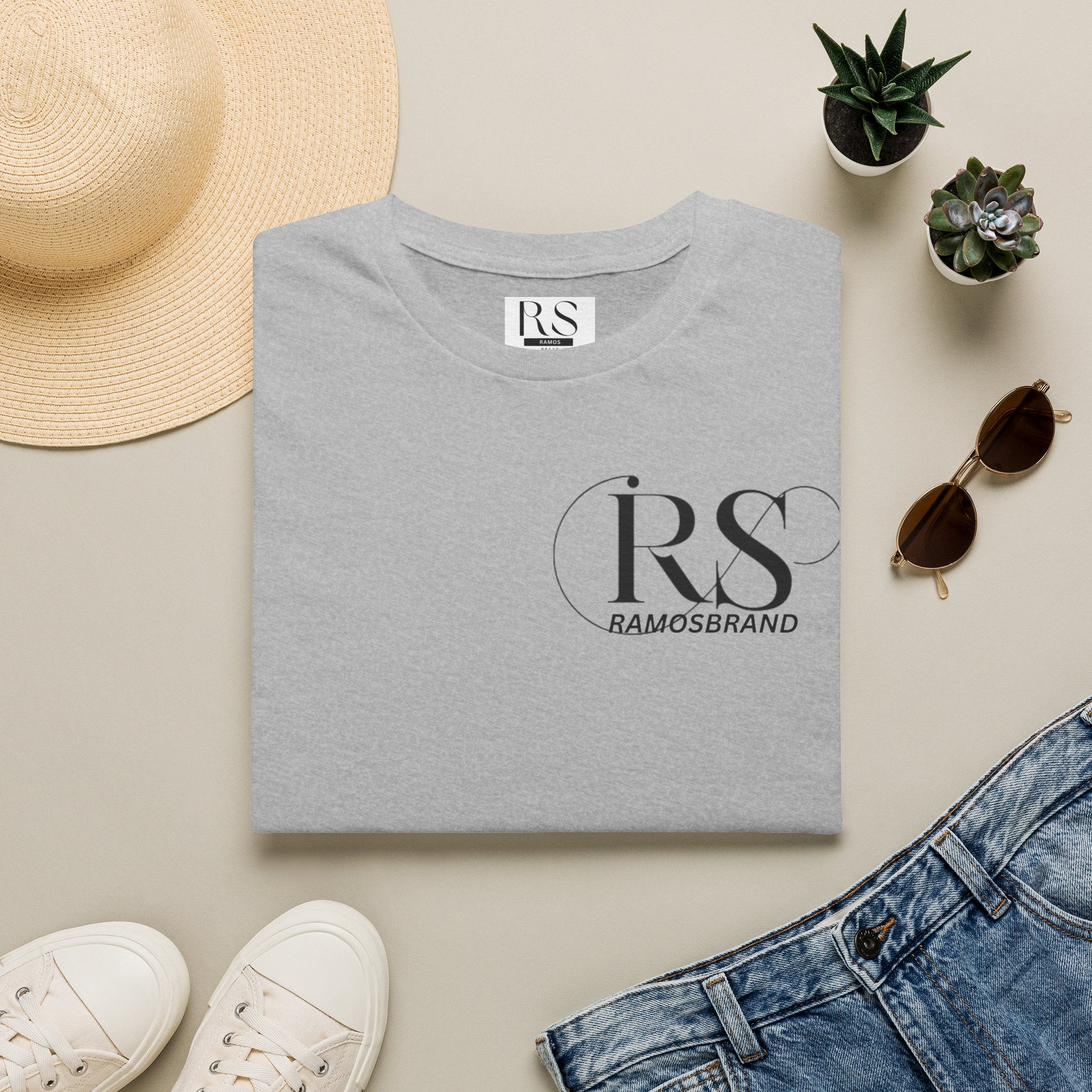 RS RAMOS Brand  T-Shirt — Minimalist Initials Tee